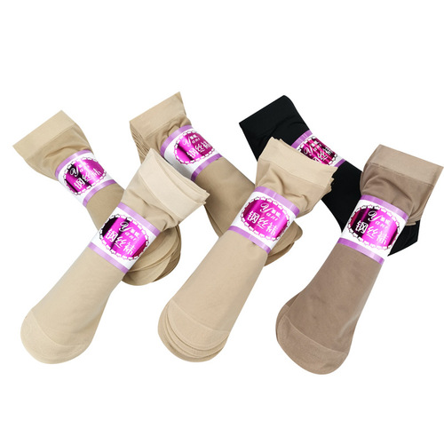 Summer and autumn thin steel stockings for adults and ladies flesh-colored short stockings new style one-piece drop shipping