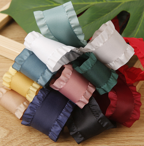 Ruffled polyester skirt ribbon diy handmade bow hair accessories clothing shoes flowers accessories gift box flowers ribbon