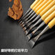 Factory Direct supply manual forging high temperature quenching woodworking chisel flat chisel flat shovel chisel woodworking tool carving flower chisel