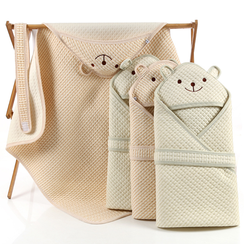 厂家直销春秋季新生婴儿纯棉抱被初生宝宝外出抱毯包被批发定制|ms