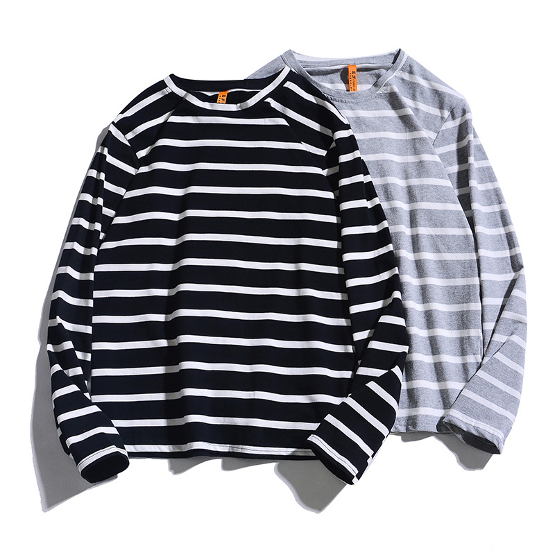Autumn 2021 new striped long-sleeved top...
