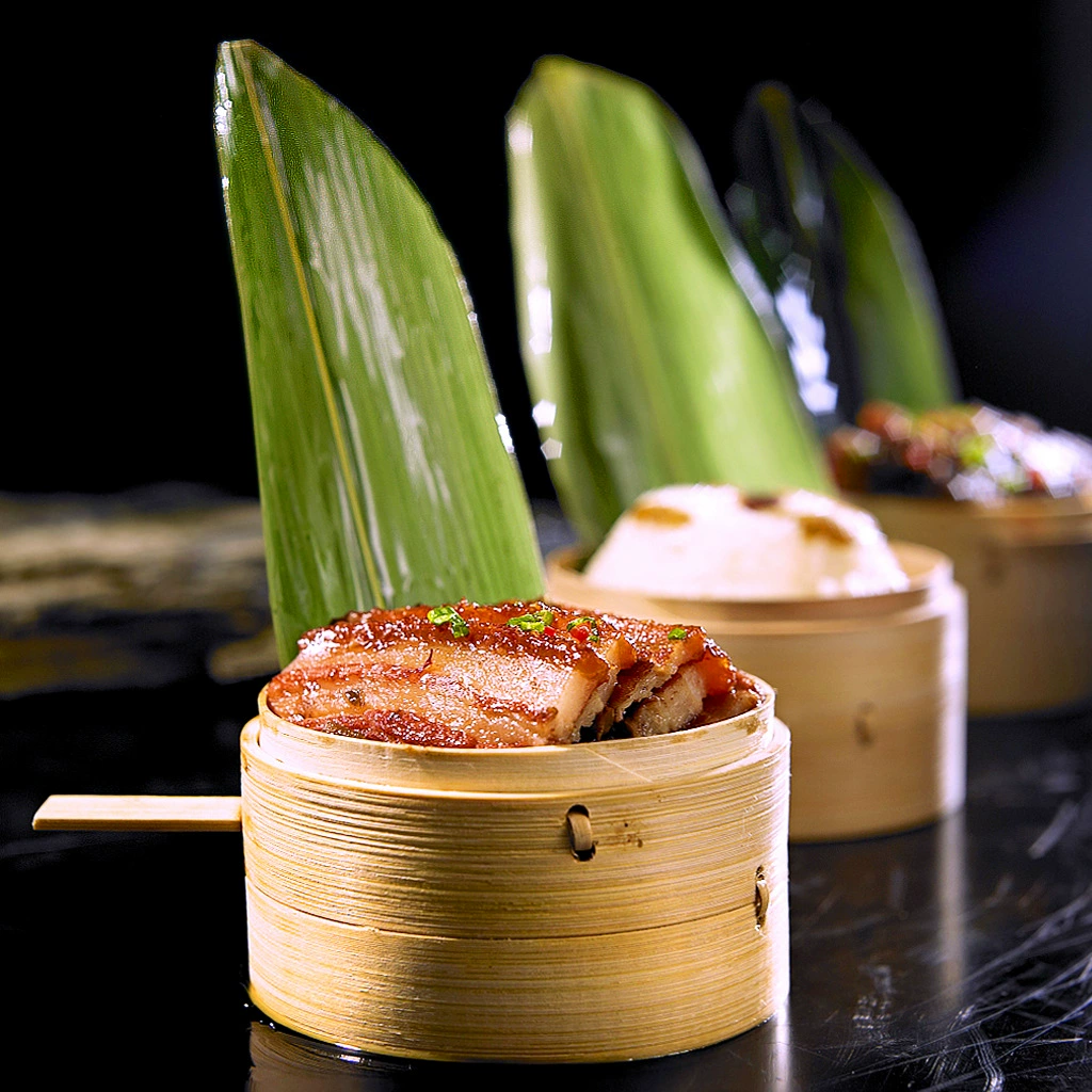 Round cage mini small steamer, abalone cage bamboo, small flushing steamer with handle small cage drawer commercial burning snack cage