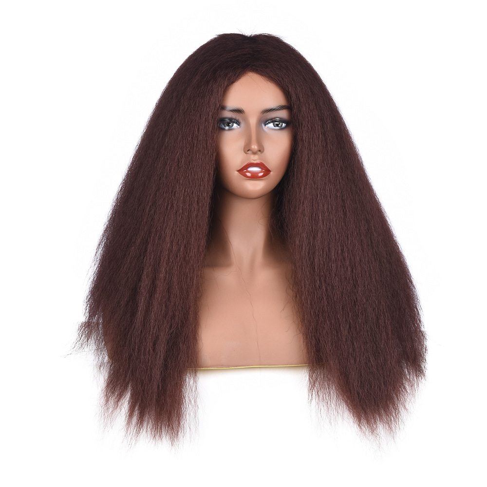 Perruque synthétique bandeau de barbe de maïs lâche et explosif bandeau de grande perruque longue_voghion.com