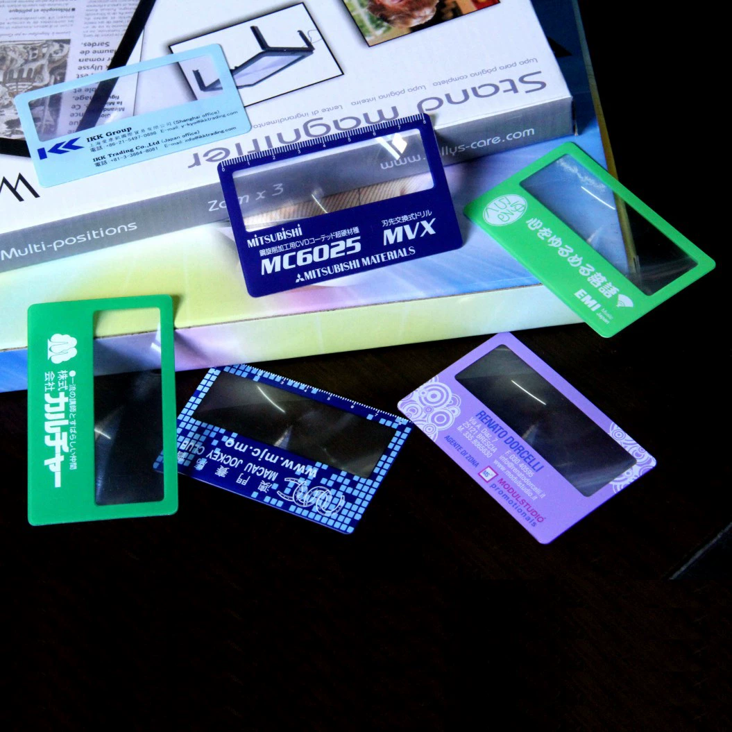 Прямая с фабрики визитная карточка увеличительное стекло ультратонкое портативное увеличительное стекло Френеля в 3 раза профессиональное высокое качество