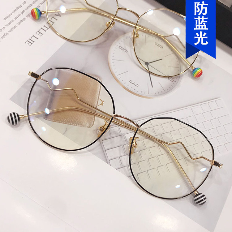 Internet Celebrity Fashion Candy Color Glasses Frame Rainbow Lollipop Wave Leg Flat Mirror Anti-blue Light Decoration Glasses Frame Internet Celebrity Fashion Candy Color Glasses Frame Rainbow Lollipop Wave Leg Flat Mirror Anti-blue Light Decoration Glasses Frame