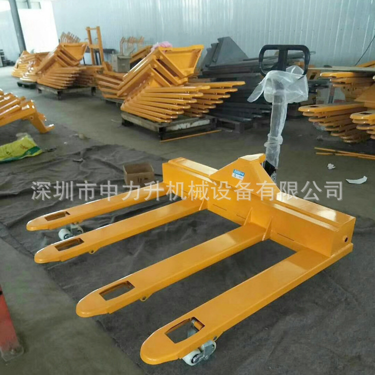 加长加宽液压搬运车超短超窄手动叉车升降托盘车地牛叉车