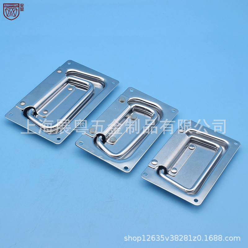 426-100 mango de resorte plegable móvil mango de caja de anillo mango de transporte de equipos industriales accesorios de caja de aviación mango