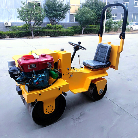 沥青路面双钢轮振动压路机 小型驾驶式地面压土机 工程地基小座驾