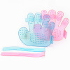 Economic model transparent massage bath five fingers brush pets bathing right hand, hair comb, cats, dog pet supplies