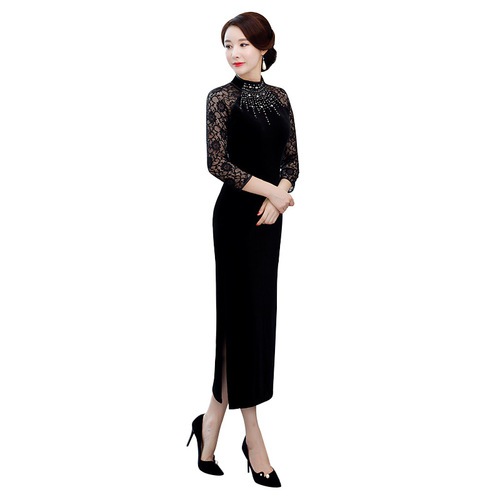 Chinese Dresses Qipao for women robe chinoise cheongsam Traditional round leader&apos;s cheongsam