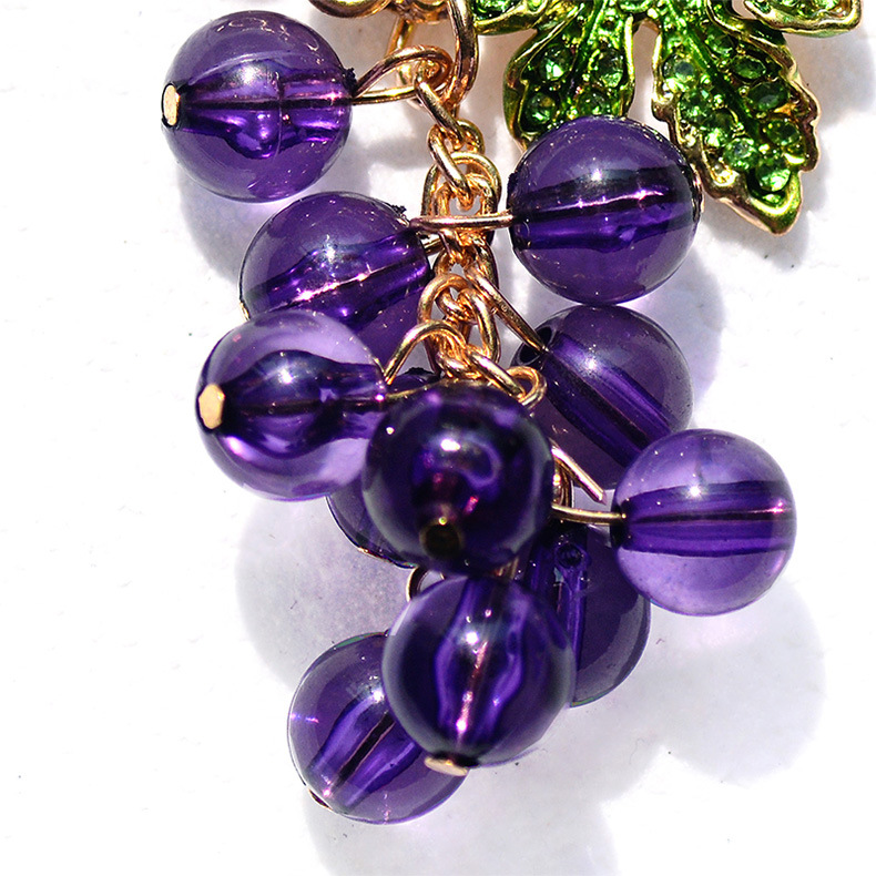 Plating, Inlay Design Retro Style Retro Pin Fruit Alloy Resin Plating Inlay Rhinestones Unisex Brooches