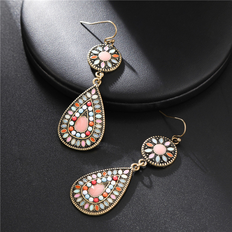 Hot Sale Hot Sale Bohemian Creative New Color Tropf Öl Ohrringe Ohrringe Damen Schmuck Großhandel display picture 7