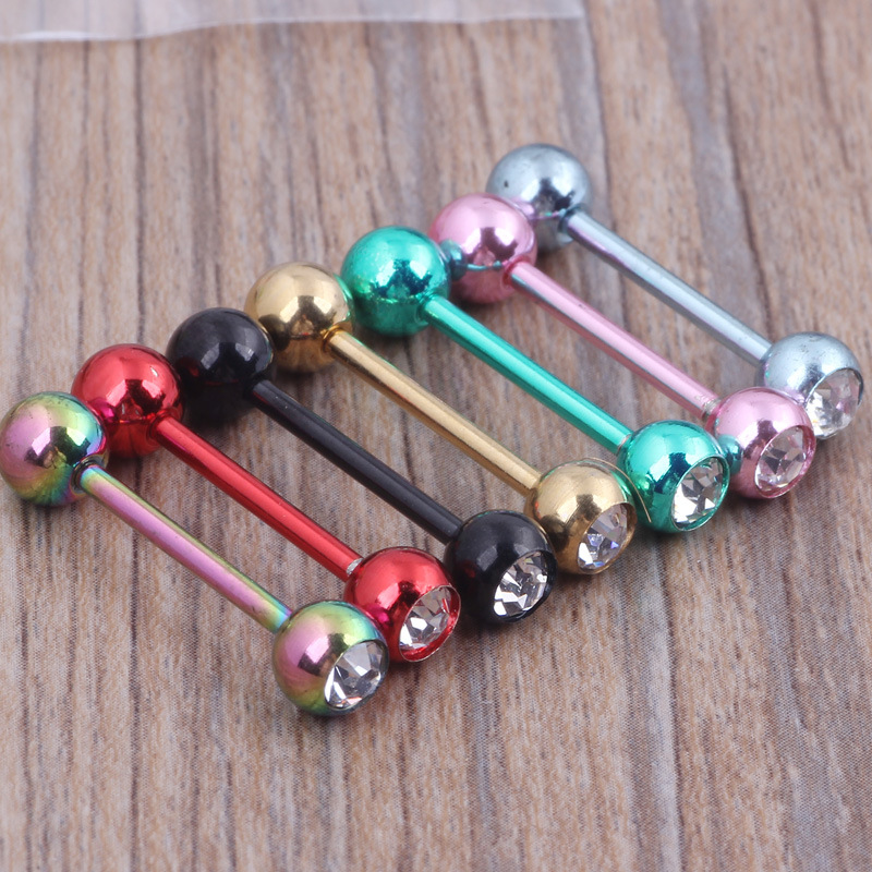 Pointed titanium steel lip stud product view
