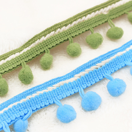 Ethnic color fur ball lace ball diameter 1.2CM clothing accessories skirt curtain decoration supply