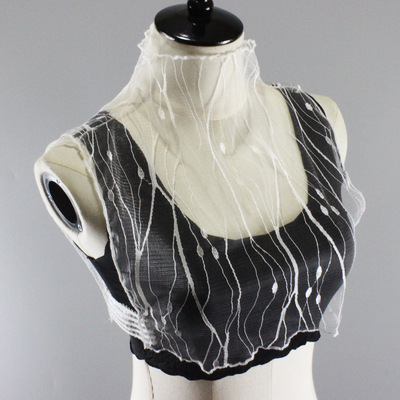 跨境 內搭蕾絲衫緊身網紗春秋半高領內搭假領子裝飾領