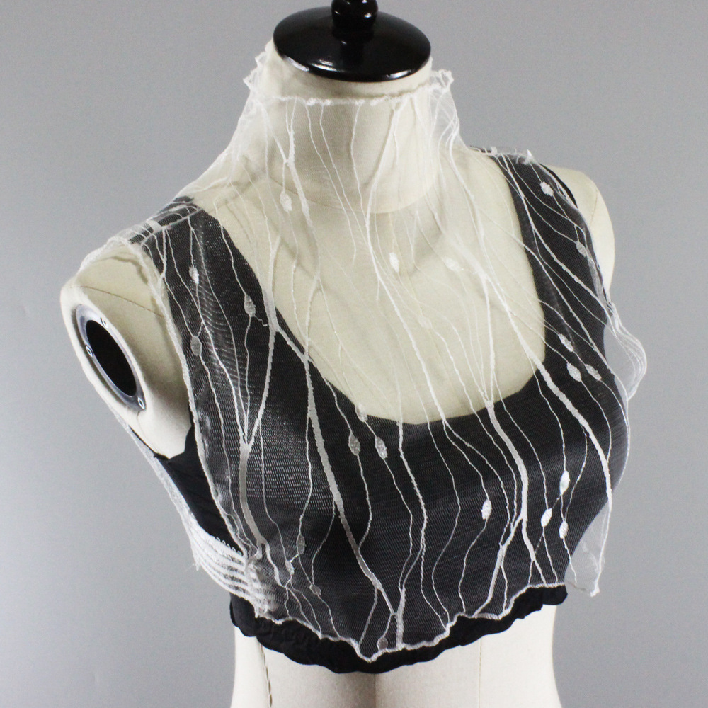 跨境 內搭蕾絲衫緊身網紗春秋半高領內搭假領子裝飾領