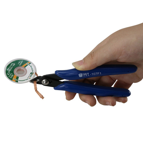 Bestar Cutting Pliers, Electronic Component Pliers, Wire Cutters, Manual Pliers with Beveled Nip for Stripping Wires, Manufacturer Model 107F