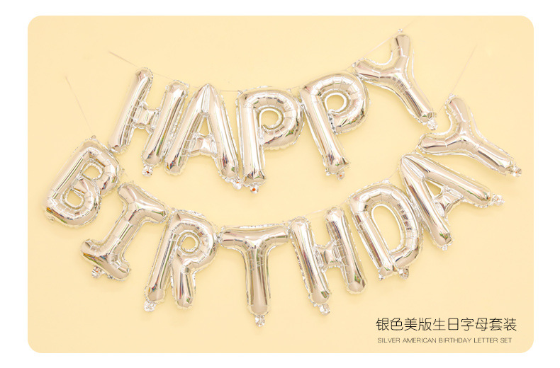 Fashion Happy Birthday Balloon Decoration Set display picture 5
