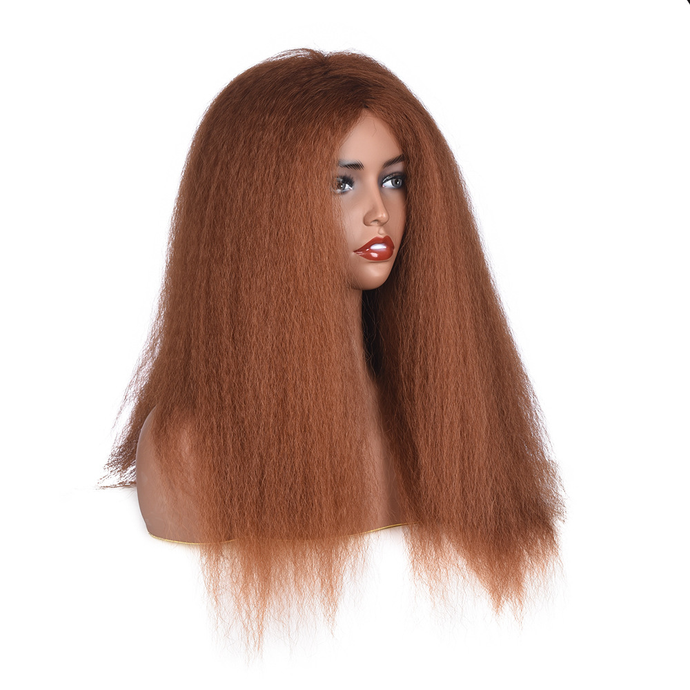 Perruque synthétique bandeau de barbe de maïs lâche et explosif bandeau de grande perruque longue_voghion.com