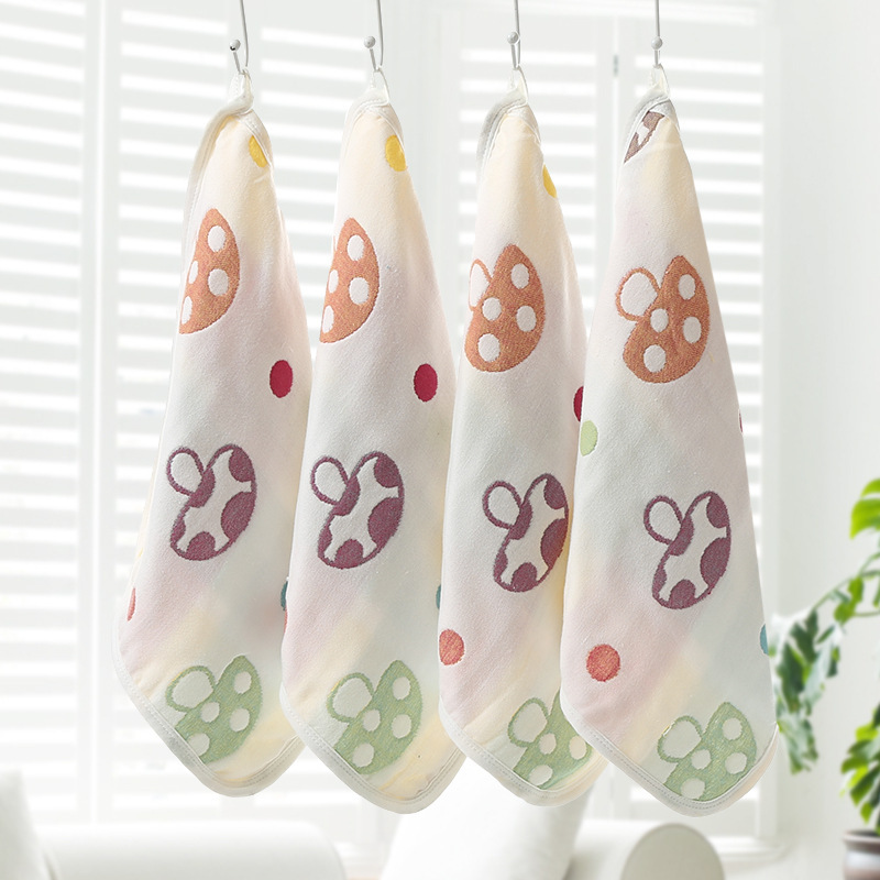 Mushroom scarves baby baby pure cotton Dedicated Fluorescent agents nurse Handkerchief Gauze Kerchief Newborn baby