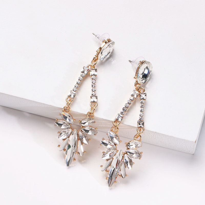 Vintage Palace Color Diamond Earrings Women's Earrings Wholesale display picture 1