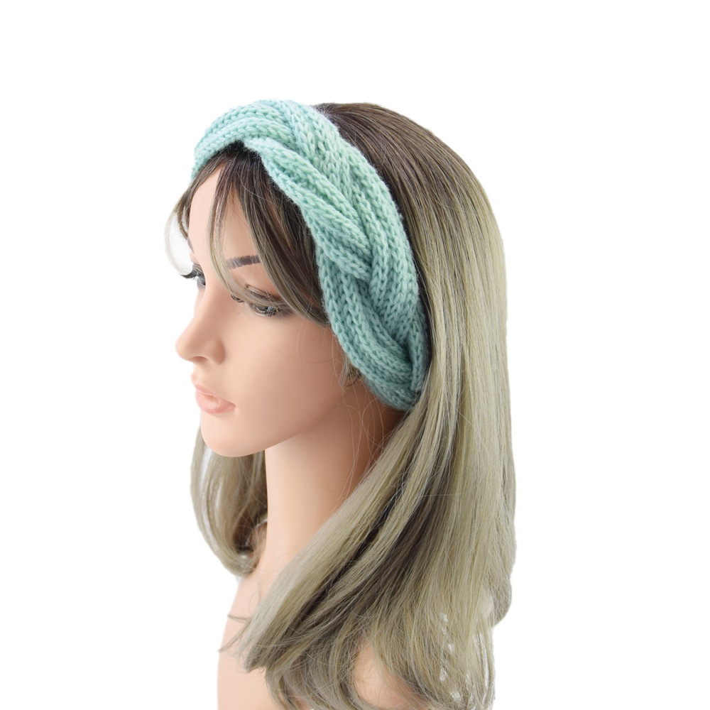 Fashion Solid Color Yarn Knitting Hair Band 1 Piece display picture 4