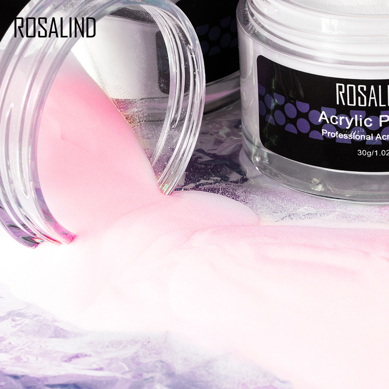 rosalind新款美甲水晶粉30ml 3D美甲造型雕花粉指甲粉调和水晶液