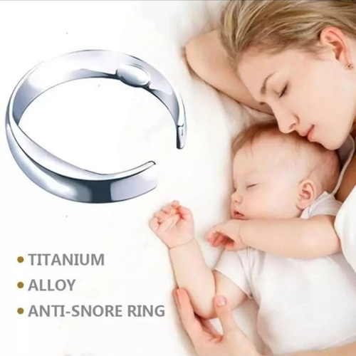 Factory fashionable and simple anti-snoring ring silver opening Korean version couple magnet glossy electroplating ring wholesale