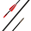 Huwairen 6mm tie rod 2 Red 1 White glass fiber reinforced arrow composite bow shooting practice arrow branch