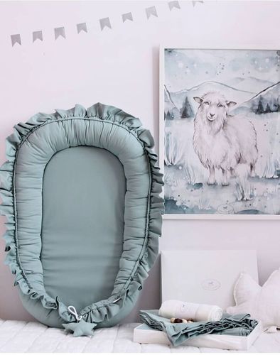 Cross-border new floral cotton fabric baby palace imitating living room bed portable newborn bed middle bed mattress