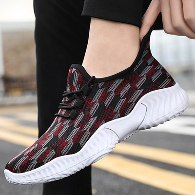 鞋子男2021春季新款休闲男鞋时尚飞织布鞋潮鞋运动鞋男