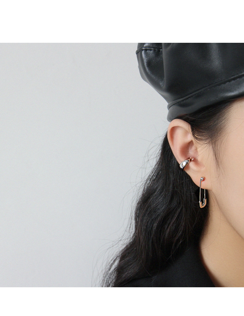 No Inlaid Inlay Material Korean Style Pin Silver Earrings Wholesale