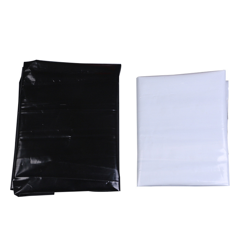 Suministro de fábrica al por mayor blanco y negro película de plástico agrícola soporte de película de plástico PE película de efecto invernadero 1-12 m