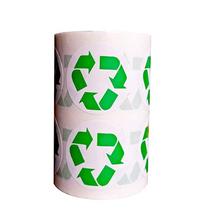 绿色回收循环贴纸防水垃圾桶分类贴纸防污不干胶支持定制 label