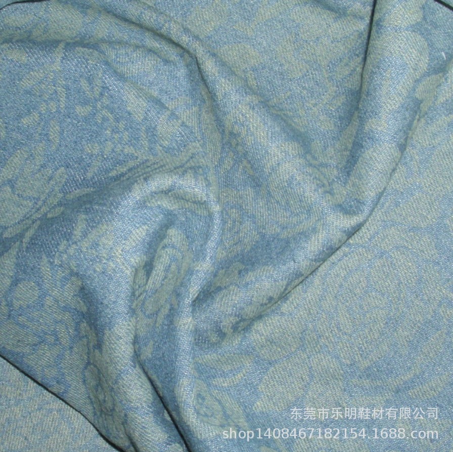MB4367供应玫瑰花压花洗水牛仔布料适用鞋材服装手袋帽业等