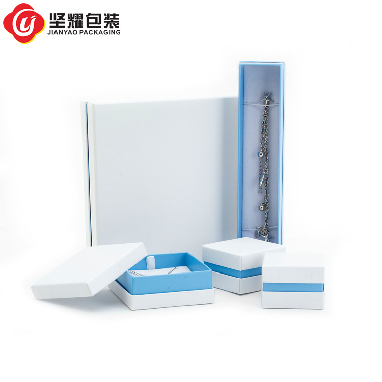 工厂定做批发 白色饰品包装盒高档素雅首饰盒天地盖款套装盒