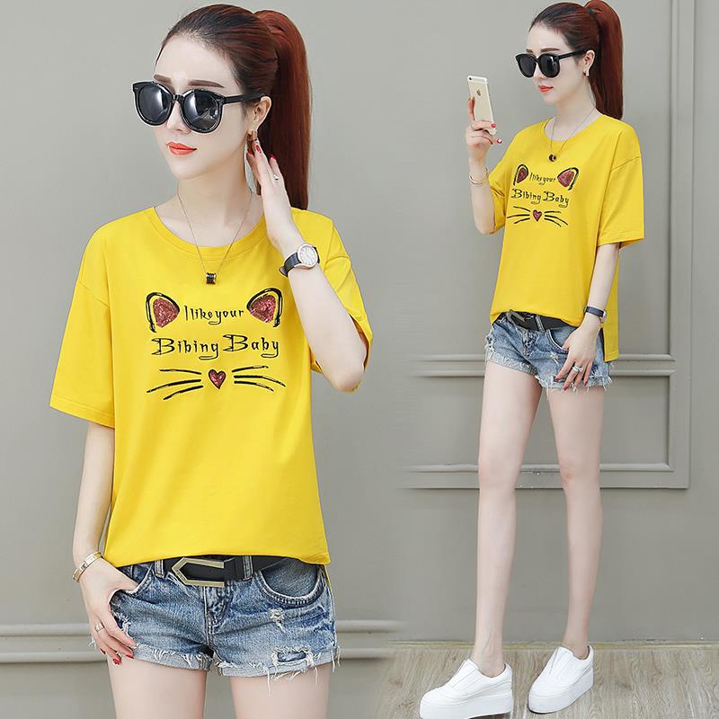 T-shirt femme en Mélange de coton - Ref 3315657 Image 1