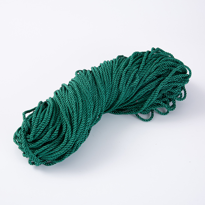 单色加粗三股棉绳麻花绳拨河货运绳辅料DIY装饰绳厂家直销
