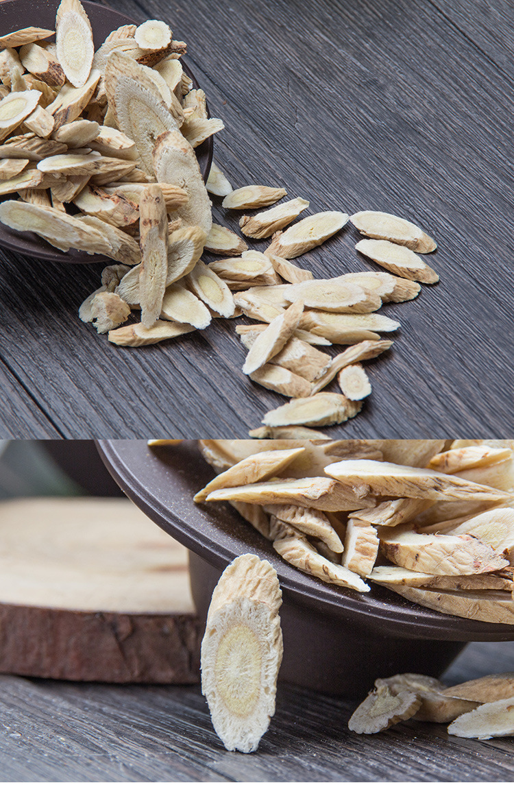 Astragalus Slices Huang Qi 黄芪 50g Bottle Changbai Mountain Dried Root Tea and Soup Herb in use