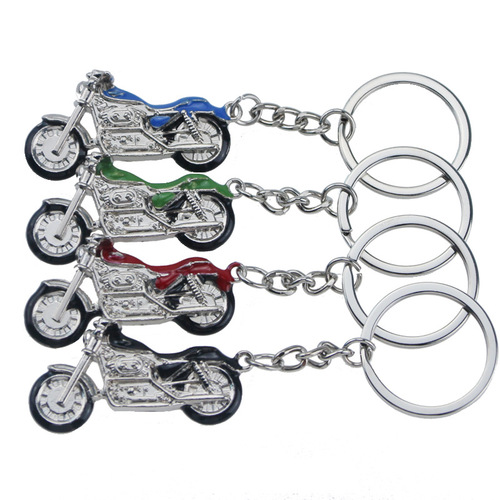 Metal personalized motorcycle keychain creative model keychain dripping oil Harley motorcycle crafts keychain