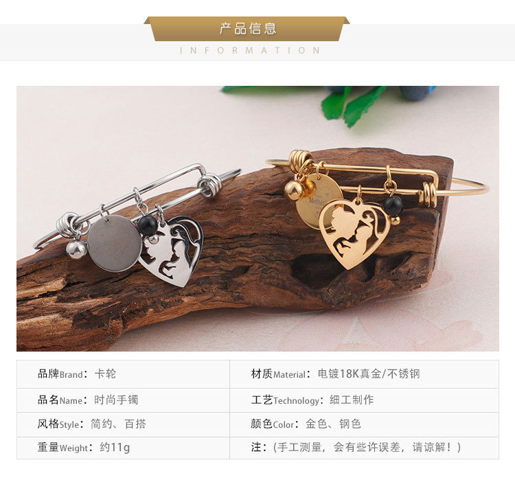 14g Weight PVD Coated Gold Plating Process 18K Gold Plated Plating Material Stone-Free Inlay Material PVD Coated 18K Gold Plated Heart Stainless Steel Waterproof Non Tarnish