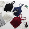 Lace fashionable underwear solar-powered, top with cups, detachable tube top, beautiful back