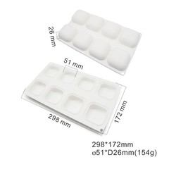 Italian Style 8-Piece Stone Mousse Cake Mold DIY Baking Mold Amazon French Dessert Mold