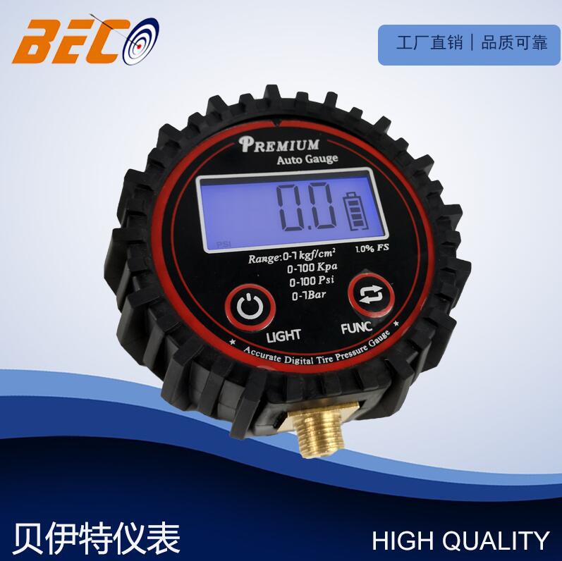 BECO数字气压表显示背光压力表厂家直供带LED灯高精密胎压计表头