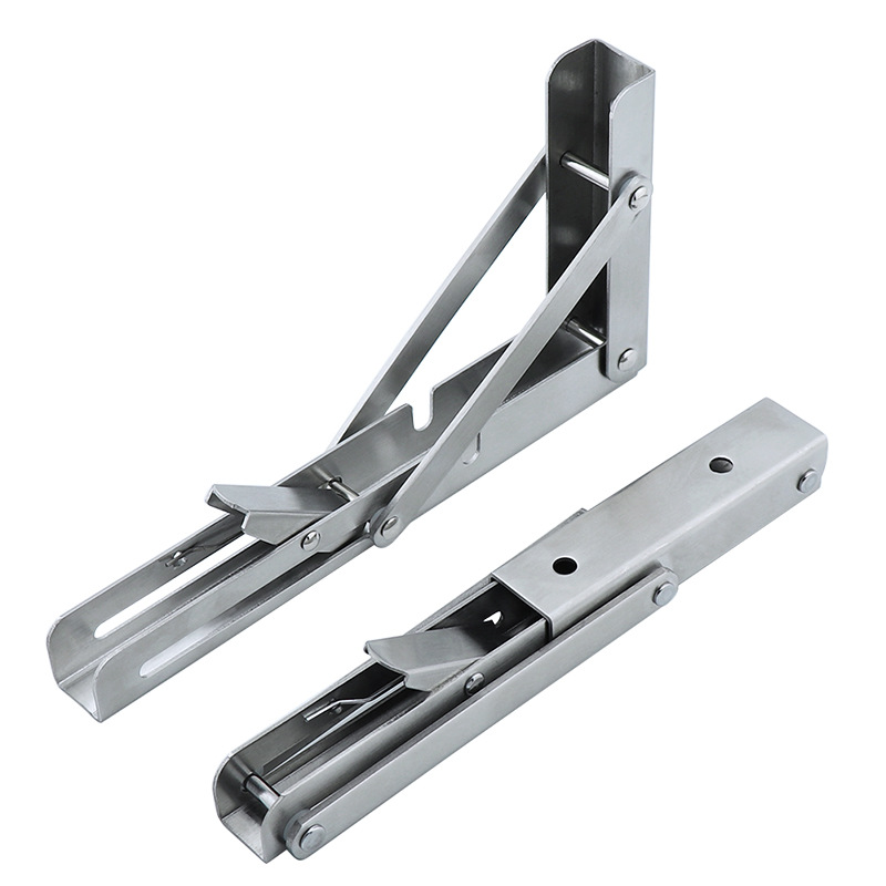 Soporte de triángulo plegable de acero inoxidable soporte de carga engrosada soporte de partición estante Estante soporte de pared