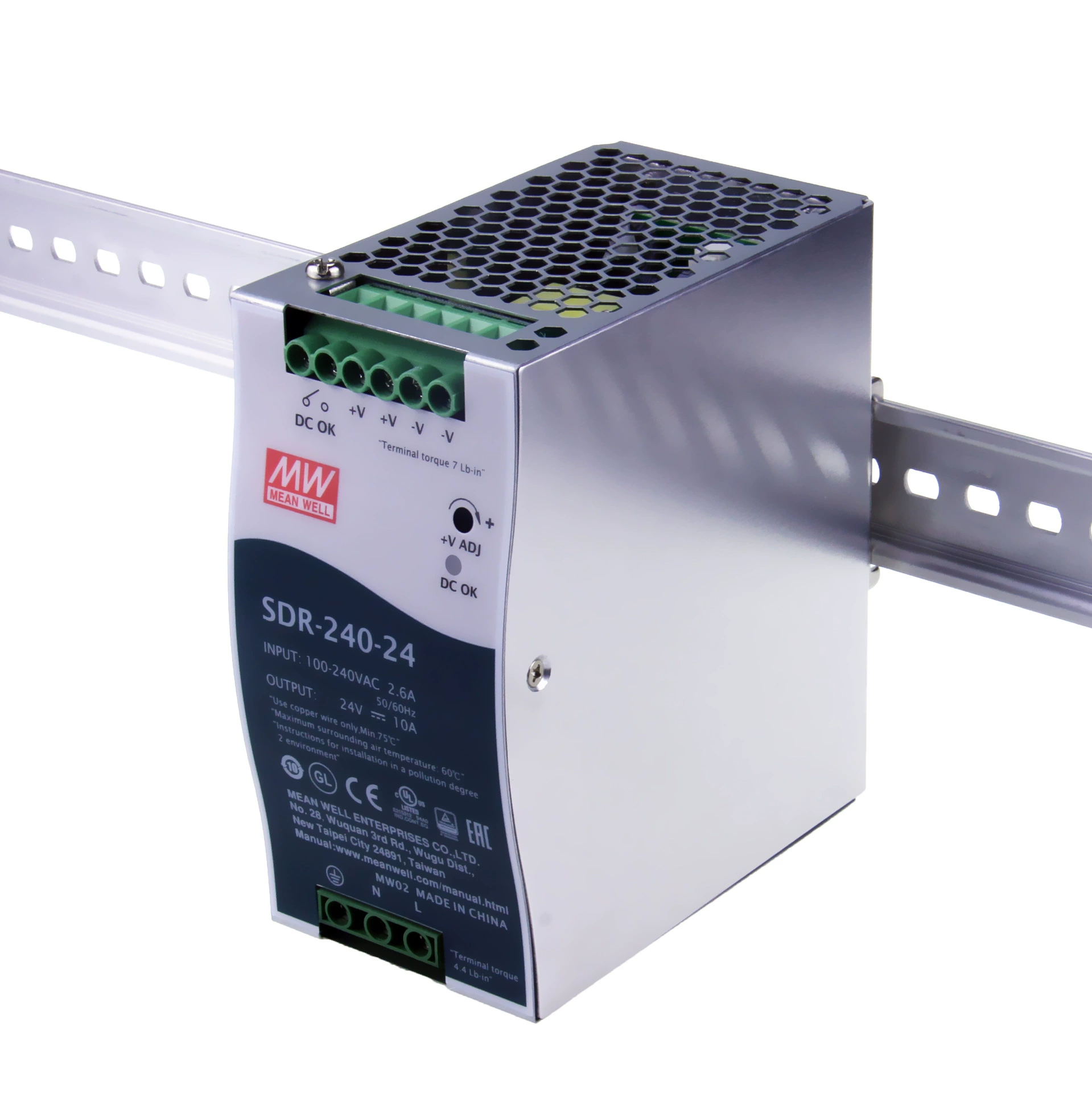 Шина направляющая Taiwan Mingwei с PFC, блок питания SDR-240-24V SDR-240-48V 240 Вт