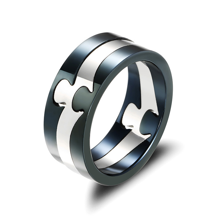 Triple Titanium Ring Europe and America fashion Simplicity oL Ring Stainless steel Jewelry lovers Ring Manufactor wholesale