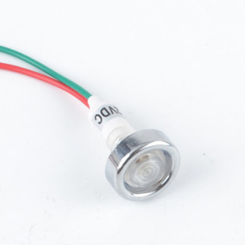 LED signal light with wire, power indicator, DC 12V, 10mm, red, green, yellow, blue, white