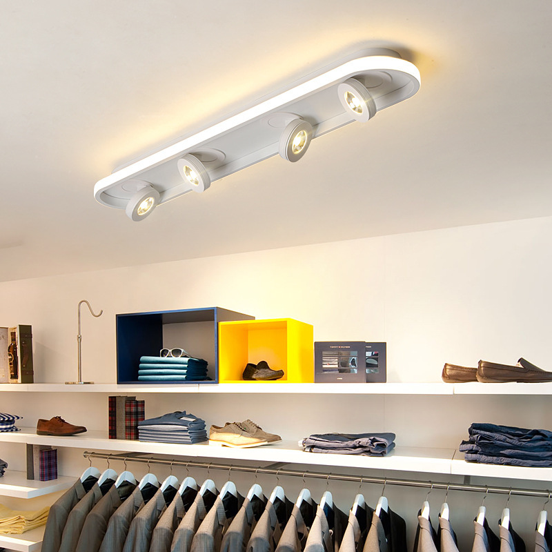 北歐led軌道射燈店鋪商用超亮服裝店簡約創意家用過道衣帽間燈