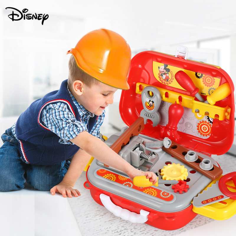 Дисней, игрушка, детский семейный рюкзак, реалистичный конструктор для мальчиков, набор инструментов, Дисней Микки Маус, подарок на день рождения, оптовые продажи